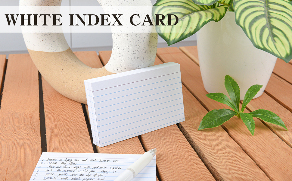 EHME EHME EHME Ruled Index Cards, 3x5, White Index Cards