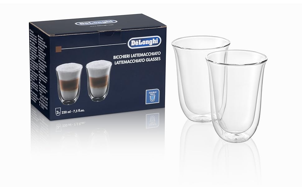 デロンギ De'Longhi コーヒー豆　グラス セット Amazon | De'Longhi ダブルウォール ラージ 保温グラス 2個