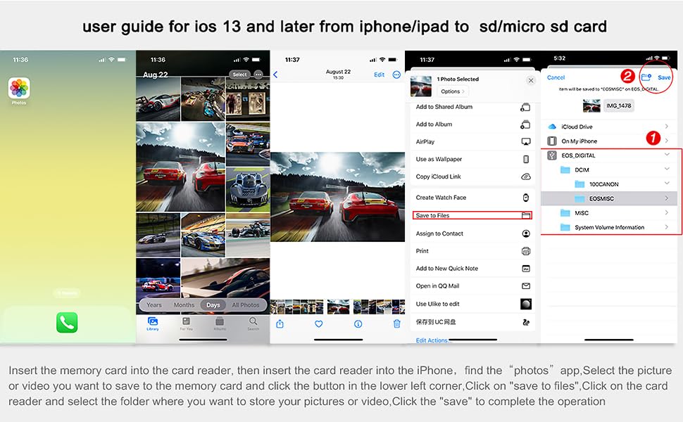 Lightning to SD Card Camera Reader