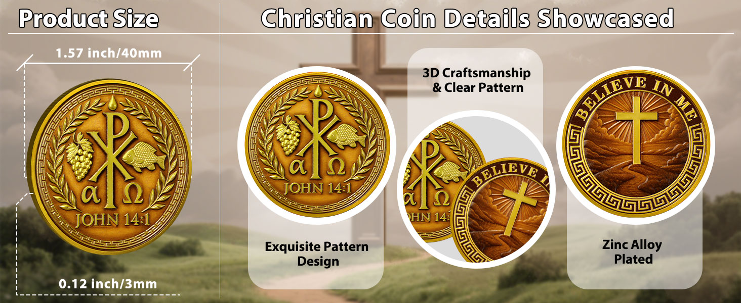 religious challenge coin for men women