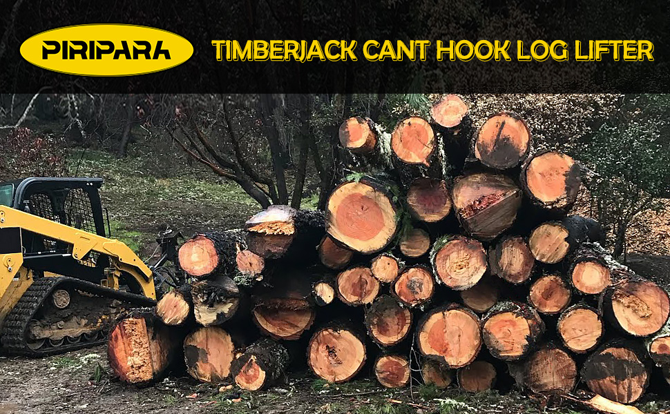 PIRIPARA 50.9" Timberjack Log Lifter, Adjustable Log Roller