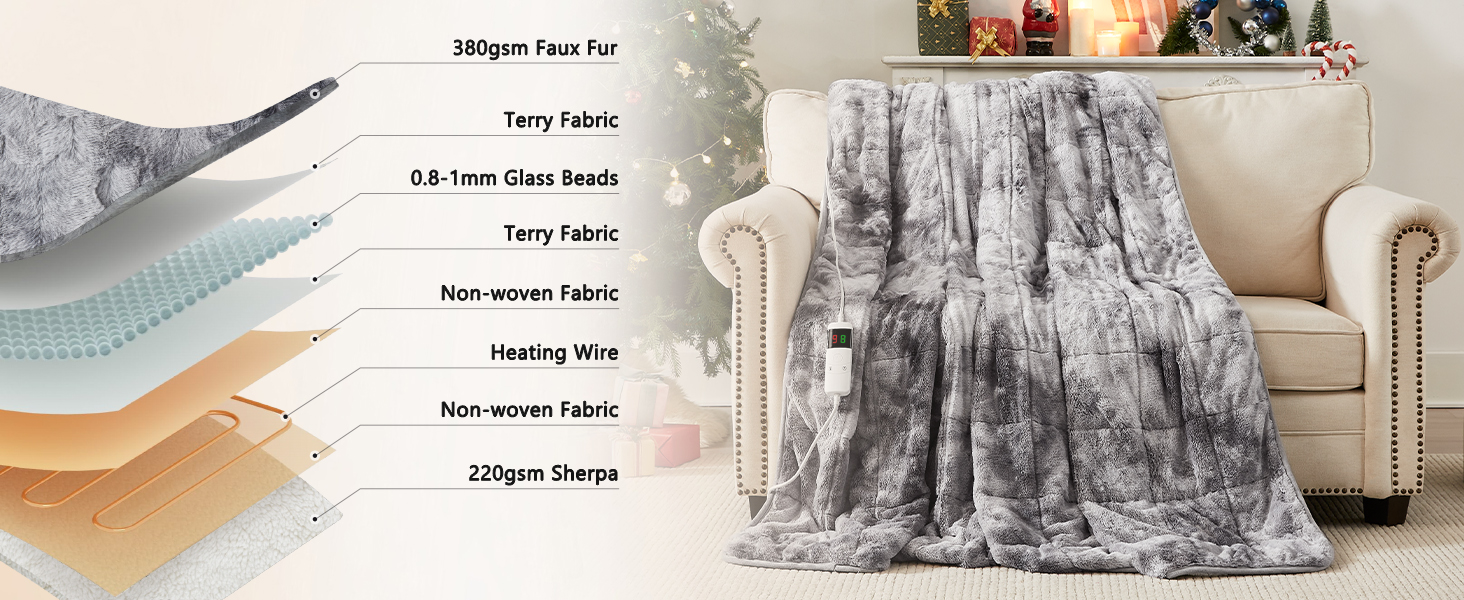 Homemate Heated Weighted Blanket 72