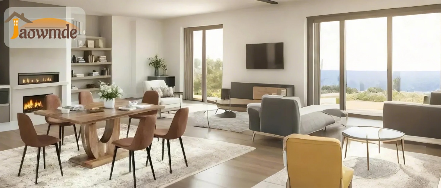 Jaowmde Modern Dining Table Set for 4,Wood Dining Table