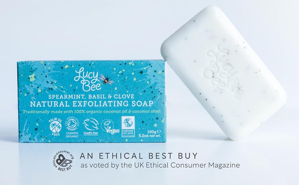 Skincare, palm oil free, fair trade, vegan, cruelty free, ethical, natural, soaps, exfoliating soap