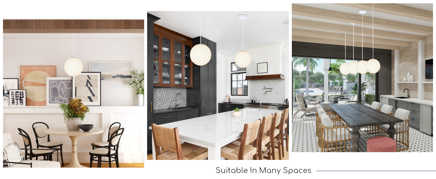 Kira Home Designer lighting indoor white finish frosted spherical glass shade dimmable contemporary