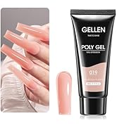 Gellen Poly Nail Gel Nail Extension Gel, 60 g 019 Peachy Nude Trendy Nail Art Design Nail Manicur...