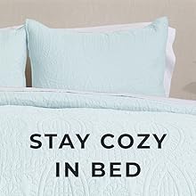 stay cozy in bed