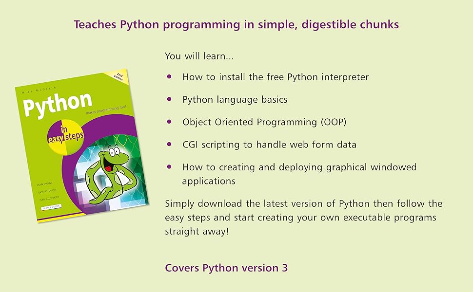 Python in easy steps, 2nd edition: Amazon.co.uk: McGrath, Mike ...