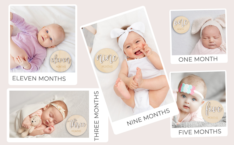 Milestone Wooden Circles for Monthly