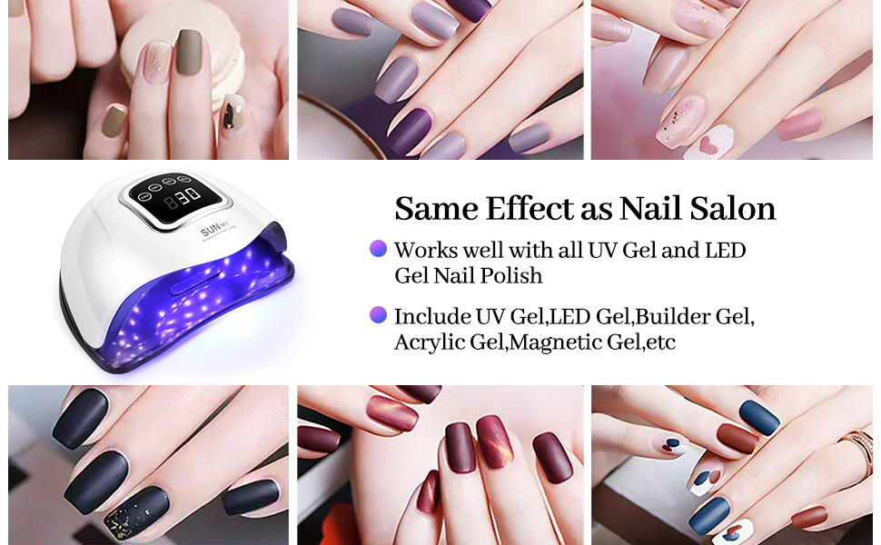 Deciniee UV Nail Lamp,248W LED Nail Lamp with 64 Lamp Beads,10 Seconds