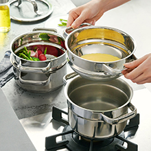 更に値下げ！　新品　WMF コンパクトクイジーン 16cm 2pセット WMF｜コンパクト クイジーン 16cm 2Pセット｜WMF（ヴェー