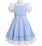 Amazon.com: OBEEII Kids Girl Blue and White Plaid Dress