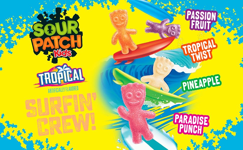 Amazon.com: SOUR PATCH KIDS Tropical Soft & Chewy Candy, 8 oz