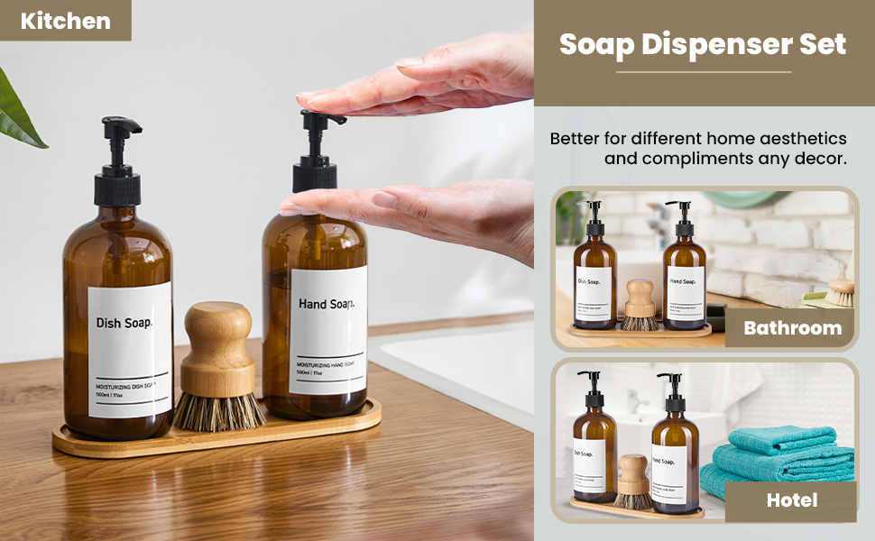 soap and lotion dispenser set