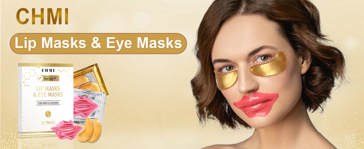 CHMI 30 Pairs Lip Masks &amp; Eye Masks