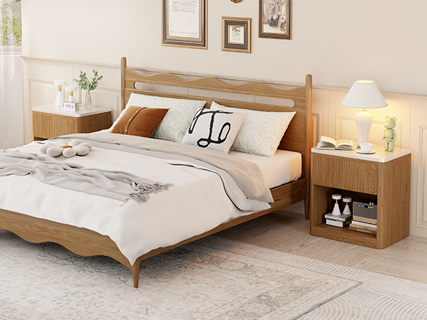 Amazon.com: Yusong Night Stand, Wood Fluted Nightstand, 22