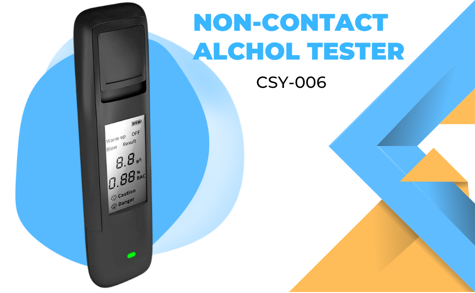 Alcohol Breathalyzer, Breath Alcohol Tester USB Charging ABS Material