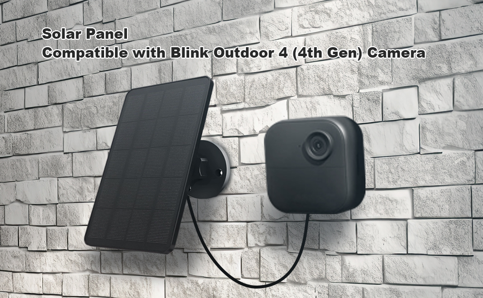 Solar Panel for Blink Camera Outdoor, Solar Panel 4W Compatible with Blink Outdoor