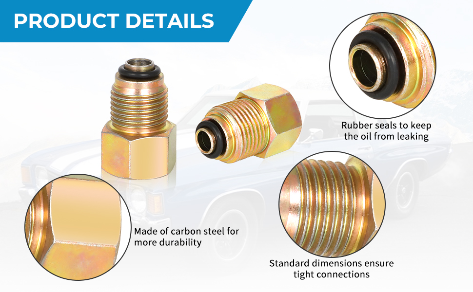 WIKIBB LS Swap Parts Power Steering Line Adapter Fitting Carbon Steel