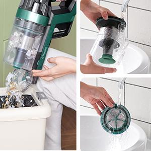 ULTENIC U11 - Cordless Vacuum Cleaner - 25000Pa - 4 In 1 Hoover - 3 Adjustable Modes - 55Mins Runtime 17 cordless stick vacuum cleaner Washable Dust Container and HEPA Filters