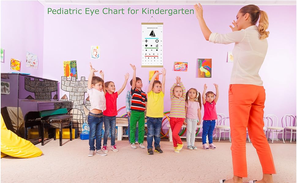 Pediatric Eye Chart for Kindergarten Child, Kids Visual