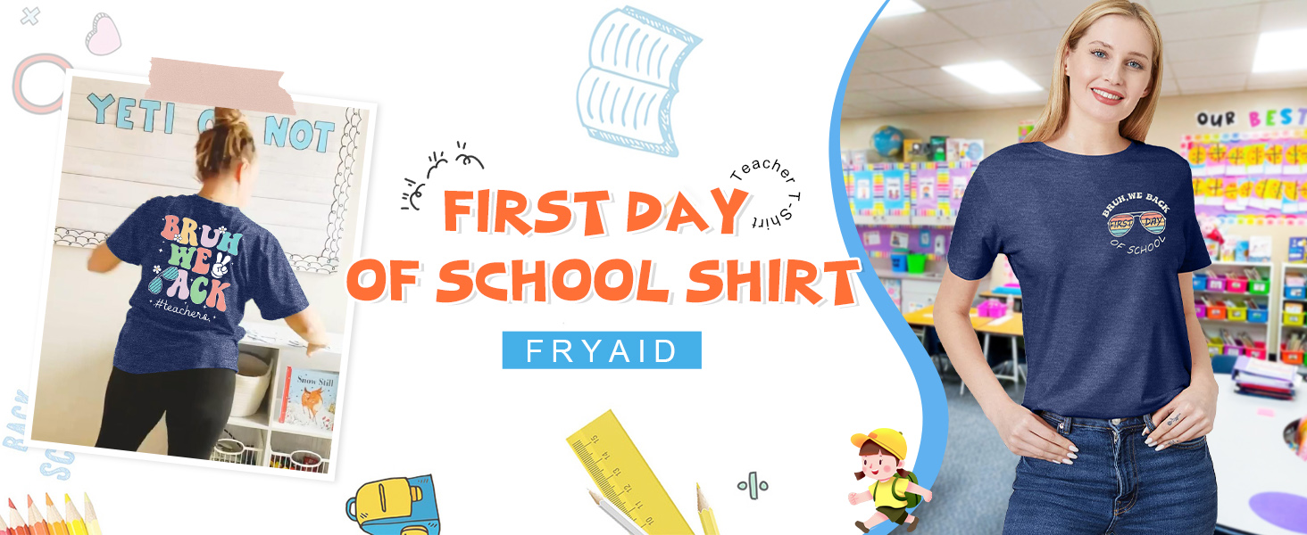 First Day of School Shirt Women Back to School Shirts