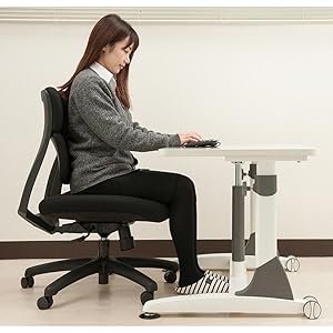 Amazon.co.jp: 創造区 低い机小型昇降デスク 天板90×60cm LDCLi