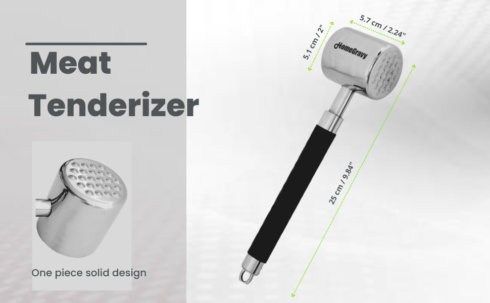 Complete Meat Tenderizer Set/Dishwasher Safe Stainless