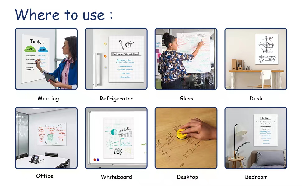 MVISUAL 15 Pack Dry Erase Sheets Transparent Dry Erase