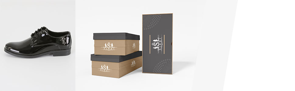 Sirri Derby lace up patent shoes for boys