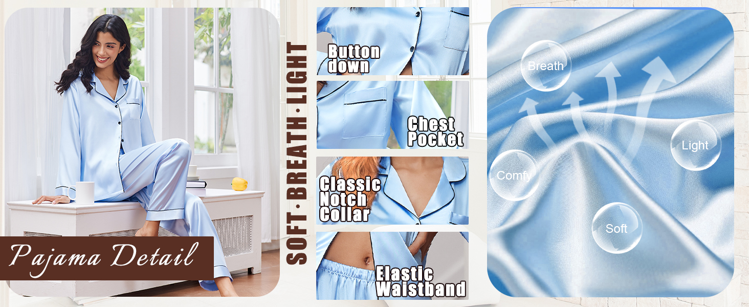 satin women pajama set