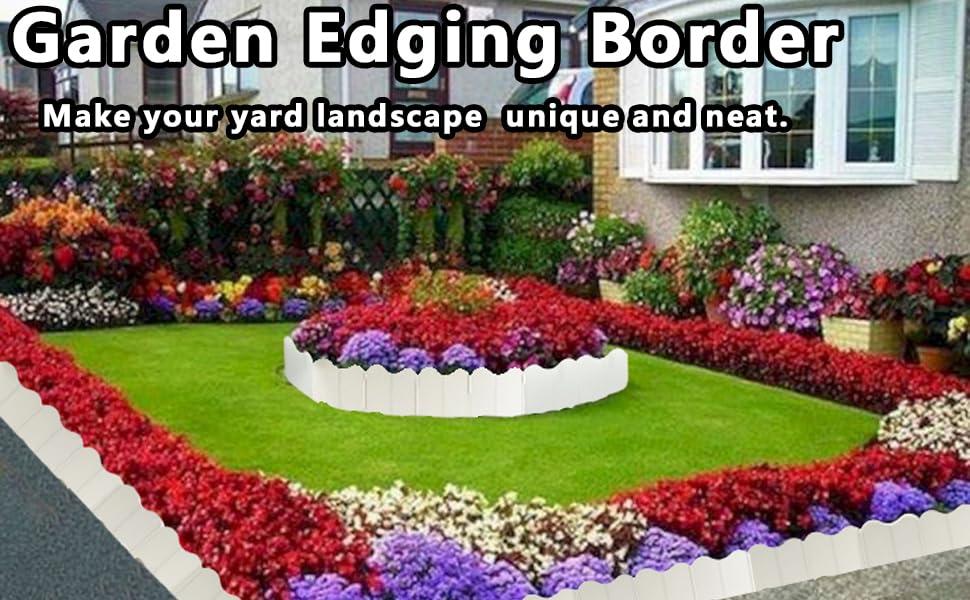 Garden Edging Border, 20PCS Interlocking Landscape Edging