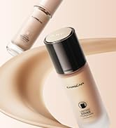 CARSLAN Lasting Moisture Foundation, 24H Longlasting Medium Coverage Dewy Finish Face Makeup, Por...