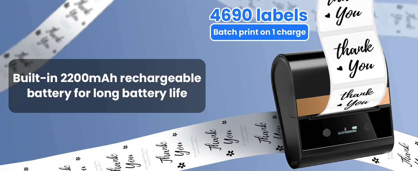 Memoking M260 Label Maker Portable Barcode Label Printer