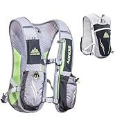 JEELAD Running Hydration Vest Trail Running Backpack BPA-Free Leak-Proof Running Water Bottles fo...