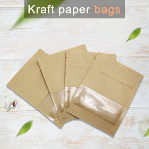 Amazon Com 100 Pack Clear Window Airtight Brown Kraft Paper For Zip Food Storage Lock Small Bags Reclosable Seal 2 7x3 5inch Inner Size 2 36x2 36inch Zipper Resealable Heat Seal Pouch Smell Proof Sample Coffee Home