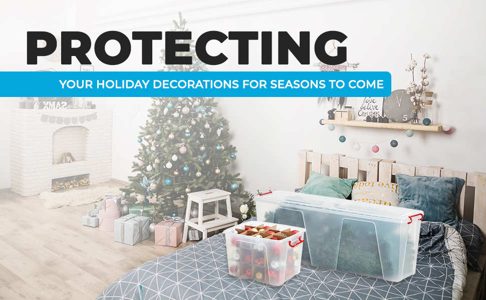 ACCURATE Christmas Tree Storage Box Extra Strong Box with Lid and