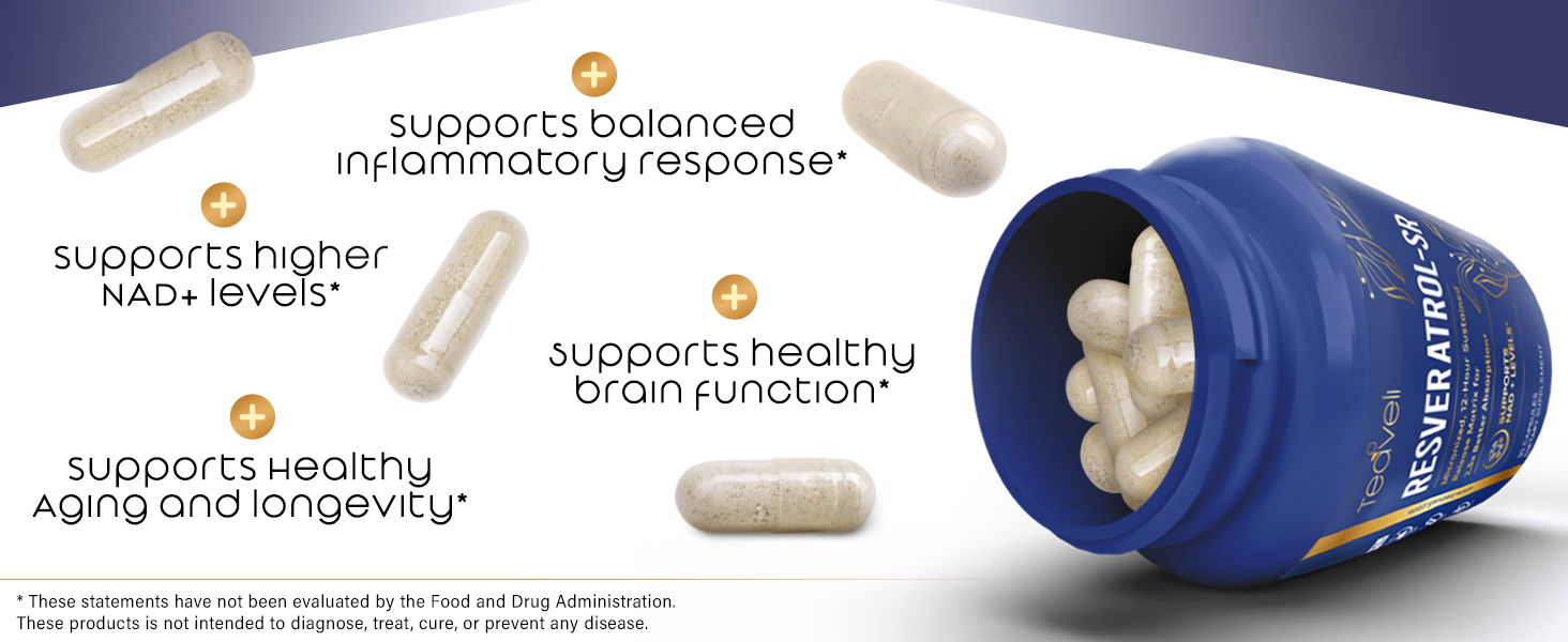 Advanced Trans Resveratrol Capsules with 12Hour Sustained Release for Up to 250