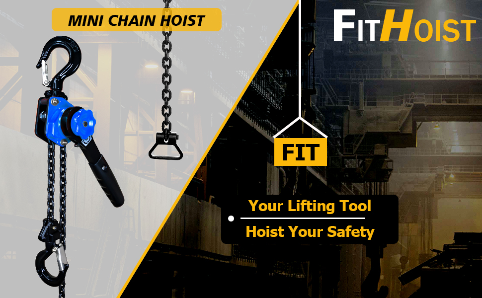 FITHOIST Chain Hoist Come Along 1/2 Ton Mini Lever Chain