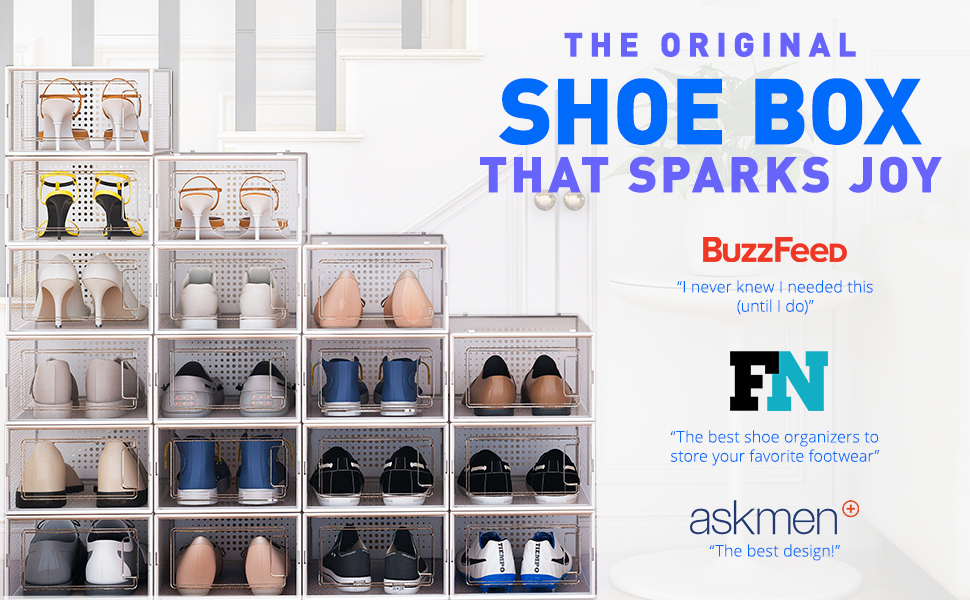 72 Pack Shoe Boxes Clear Plastic Stackable, Shoe Organizer