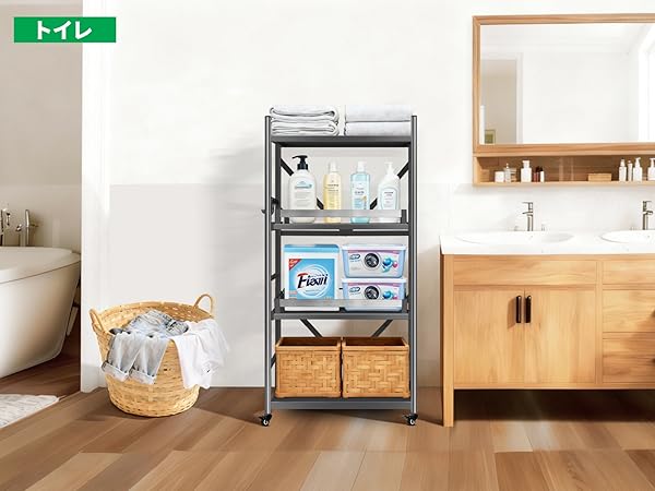 Amazon.co.jp: 【全開スライド棚板・15分簡単組立】FaitLux キッチン