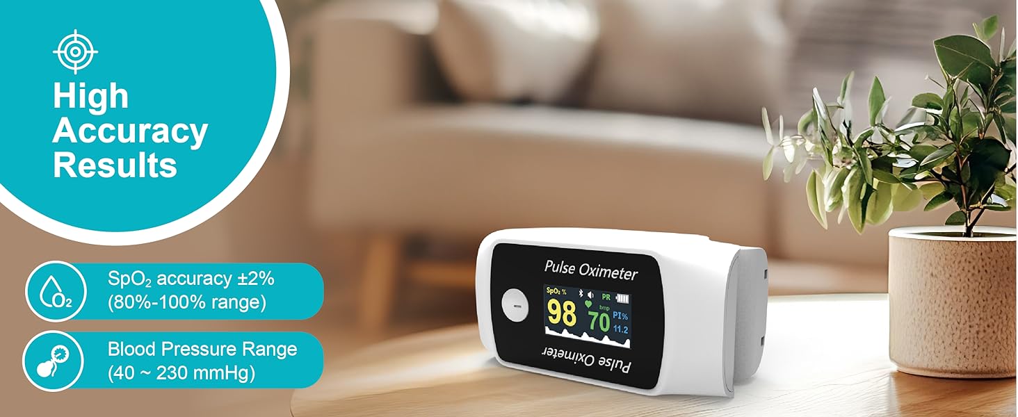 Fingertip Pulse Oximeter Blood Oxygen Saturation Monitor