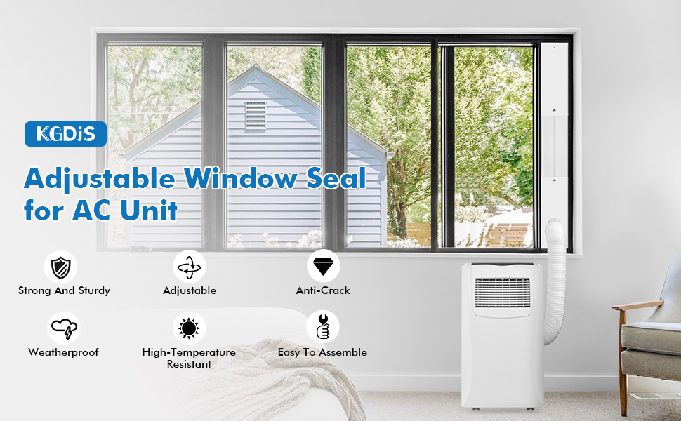 KGDJS Portable AC Window Kit, Universal Portable Air