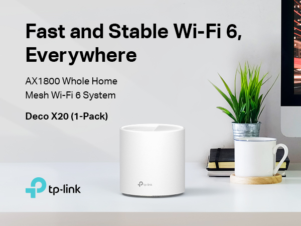 TP-Link Dual-Band AX1800 WiFi 6 Mesh Router Whole Home Coverage.