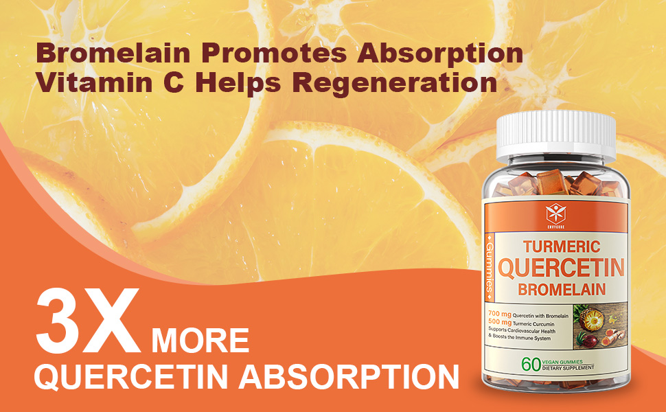 Quercetin GummiesNew Formula with 500mg Turmeric