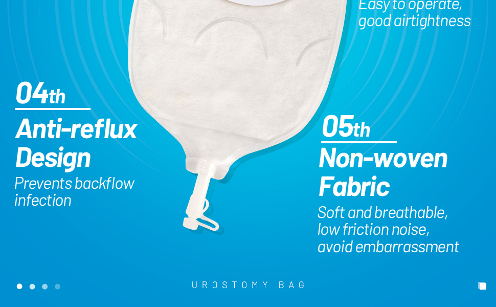 10PCS Urostomy Bags, One Piece Stoma Bag for Urine Antibackflow