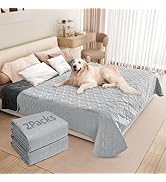 2 Packs Waterproof Dog Blankets Washable for Large Dog, Pet Couch Covers Protect Bed Sofa Furnitu...