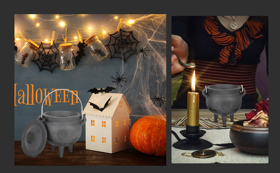 Queima de incenso, decoração de Halloween 