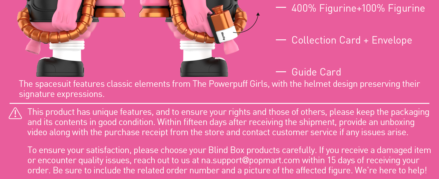 MEGA SPACE MOLLY 400%+100% THE POWERPUFF GIRLS-Blossom