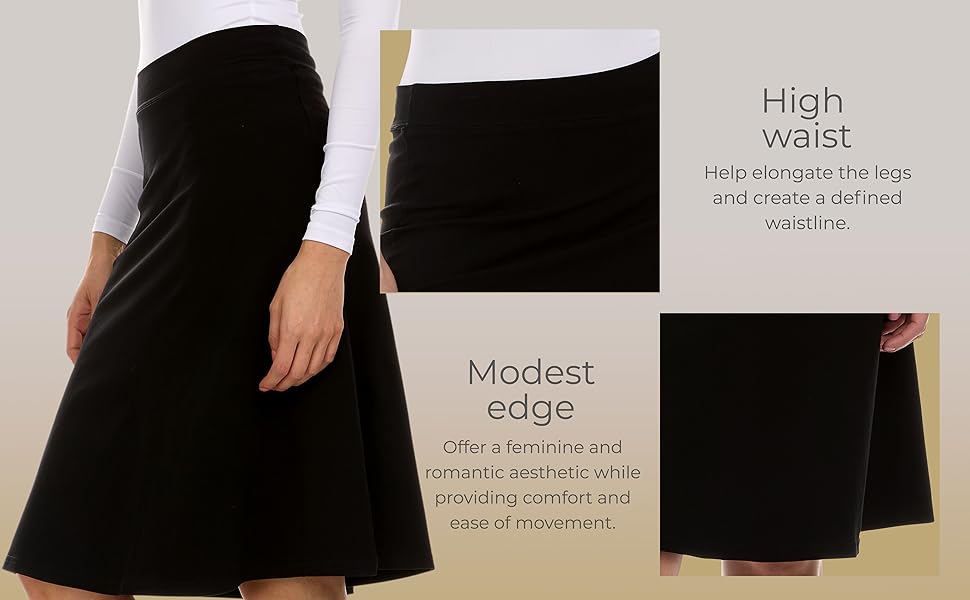 Amazon.com: Women's Basic Cotton Fit-and-Flare Skirt Comfy